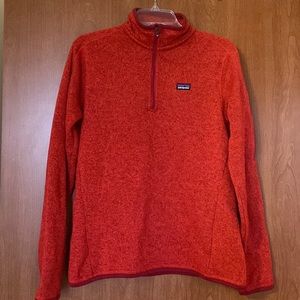 Patagonia Women’s Better Sweater 1/4 Zip Fleece, Red, Size Medium